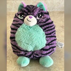 Misfittens Cat Meow Soft Plush Purple & Blue Color Toy 10"